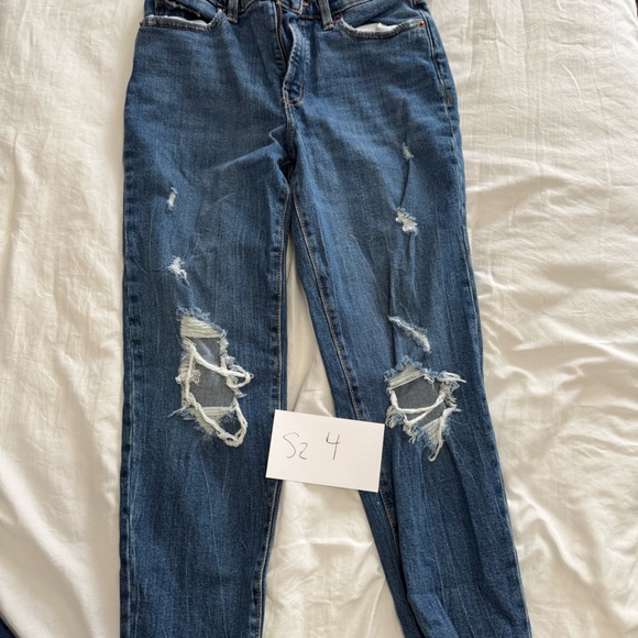 Denim - Distressed Blue Jeans for Women